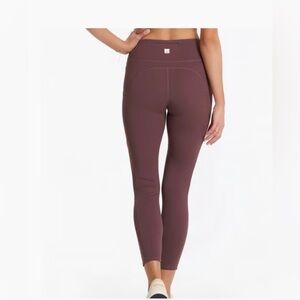 Vuori Stride Leggings Pockets Women's Chestnut Rust Brown Size Large VW429